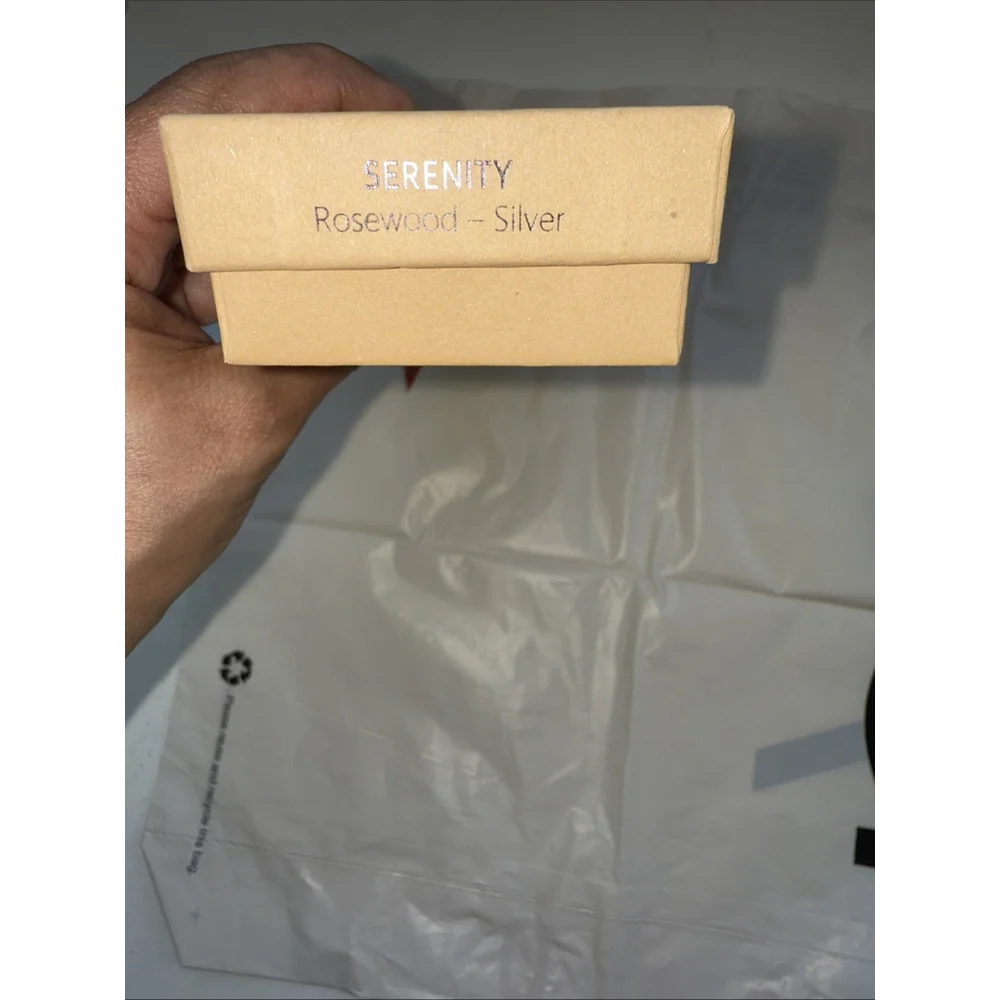 $350 Woodstone Watch NWB Serenity Rosewood-Silver - Picture 3 of 5